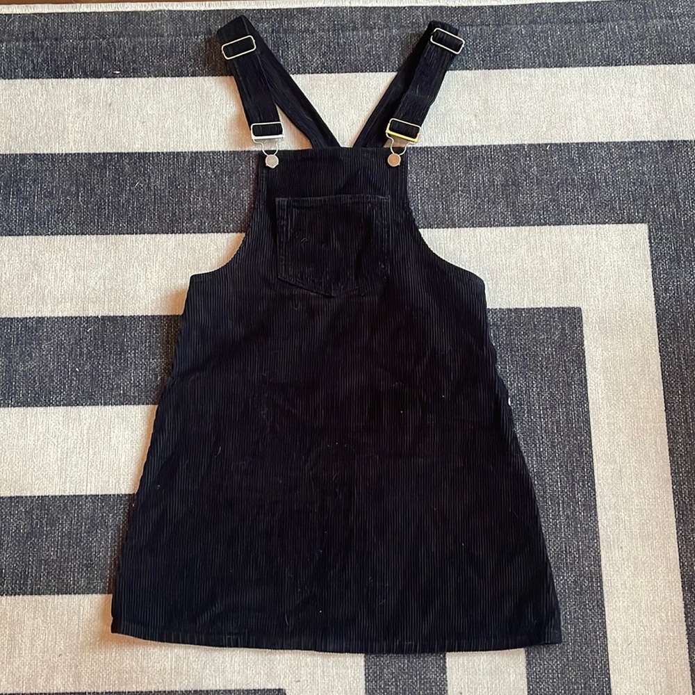 Reformation corduroy overall mini dress